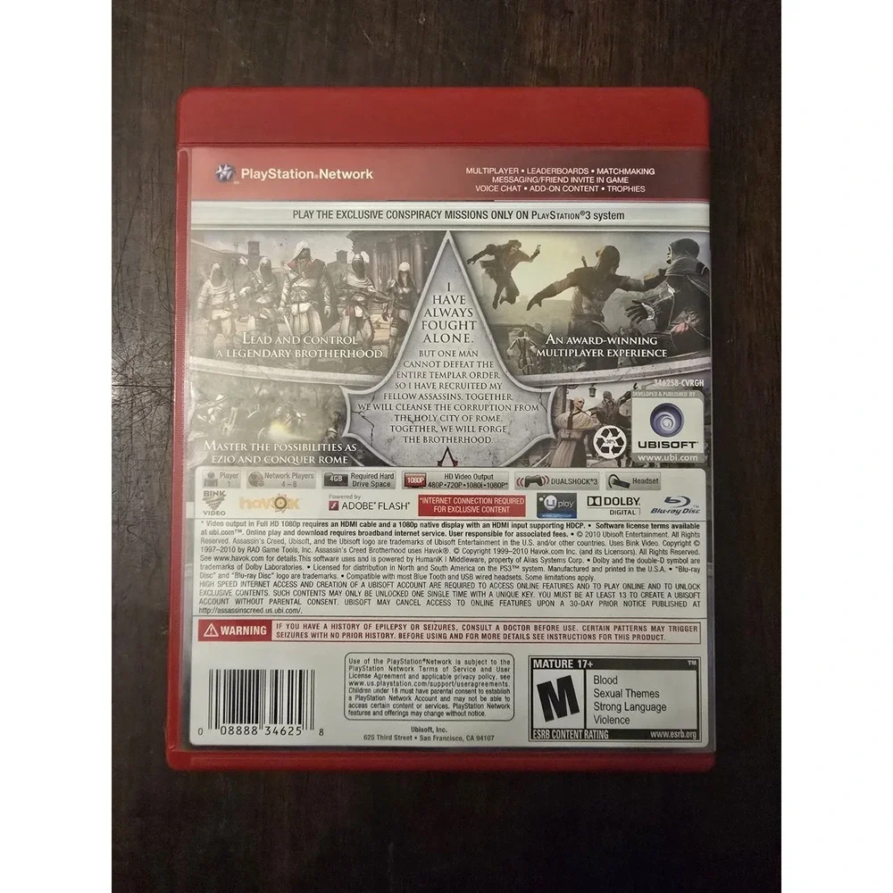 Assassin's Creed: Brotherhood (Sony PlayStation‎ 3, 2010) Complete and Tested